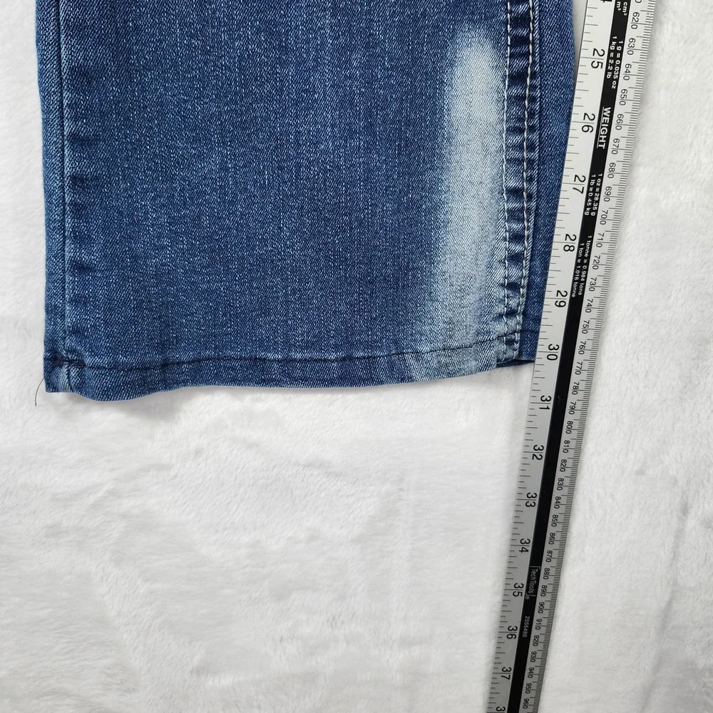 WallFlower Bootcut Jeans Women Size 11 Blue Excellent Contrast Stitching‎ Y2K